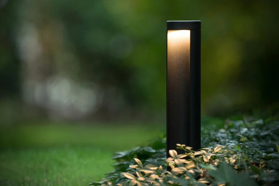 Lucide COMBO - Bollard light - Ø 9 cm - LED - 1x9W 3000K - IP54 - Black - atmosphere 1